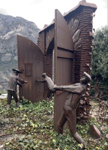 escultura de hierro en auvinyà